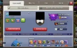 CONTA CLASH OF CLANS TOP 1850+ GEMAS