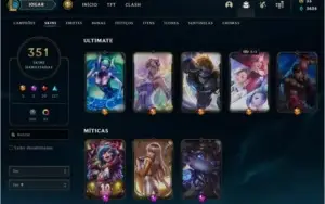 Conta League of Legends D1 - 351 skins