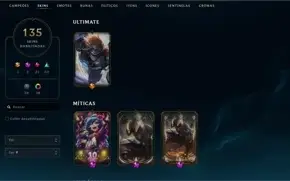 CONTA LOL D4, 200 SKINS, TFT, WILD RIFT BARATO