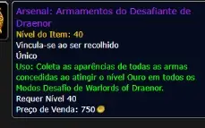Vendo o Item com todas as armas exclusivas do WOD