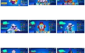 awl Stars com todos os brawlers, passes e skins raras