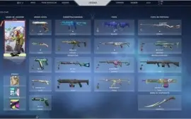 Conta-de valorant contendo muitas skins