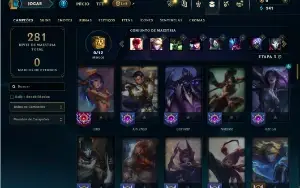 Ouro 2 com 80 Champs e 15 Skins