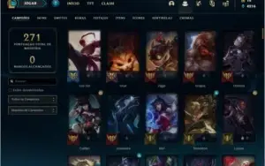 Conta bronze 1 com 108 skins e 134 champs (da season 3)