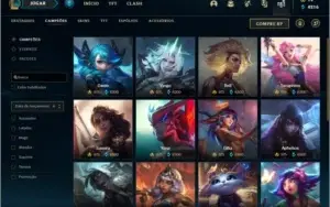 Conta bronze 1 com 108 skins e 134 champs (da season 3)