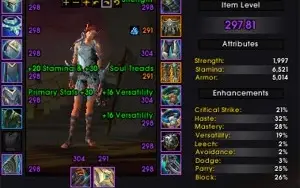 Guerreiro 298 Ilvl/Renomes 80 e mais! veja a descrição!