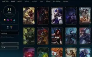 Vendo conta LOL com 81 skins(Kayle juiza,Rammus Rei,Sona dj
