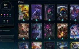 Vendo conta LOL com 81 skins(Kayle juiza,Rammus Rei,Sona dj