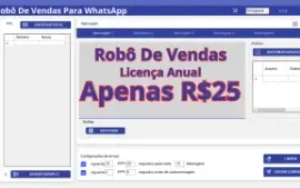 Robô de vendas Pra Envio em MASSA Licença Anual