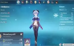 Conta Genshin Impact AR 7 com Ganyu e Mona