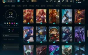 Prata 4 com 90 Champs e 72 Skins +1 Prestigio