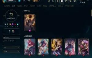 Prata 4 com 90 Champs e 72 Skins +1 Prestigio