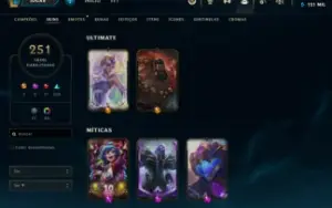 Conta Lol 251 Skins  - Unranked