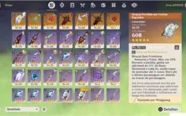Conta AR 55 71,9K XP 8 ERSONAGEM 5*  7 ARMAS 5*  1 REFINO 2