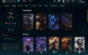 Conta platina 4 com 50 Champs e 39 Skins ( MAIN ADC / MID )