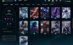 Conta platina 4 com 50 Champs e 39 Skins ( MAIN ADC / MID )