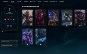 Conta LoL Platina 4 mmr bom