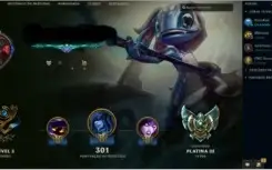 Conta lv66 81 Skins 130 icones 6 skins de ward Elo Platina 3
