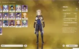 GENSHIN IMPACT AR 38 / NA -  KEQING, VENTI, ALBEDO + ARMA 5*