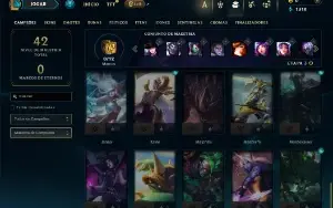 Unranked com 35 Champs e 4 Skins