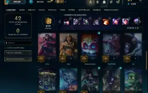 Unranked com 35 Champs e 4 Skins