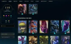 Prata 4 com TODOS os champs e 120 Skins + Rammus Rei