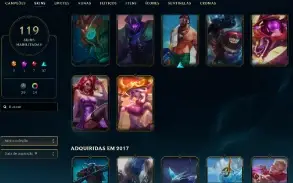 Prata 4 com TODOS os champs e 120 Skins + Rammus Rei