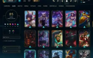 Unranked com 100 Champs e 85 Skins ( ADC / JG )