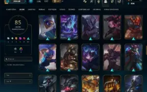 Unranked com 100 Champs e 85 Skins ( ADC / JG )