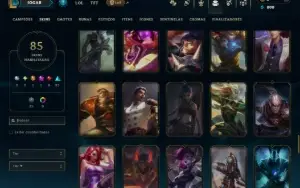 Unranked com 100 Champs e 85 Skins ( ADC / JG )