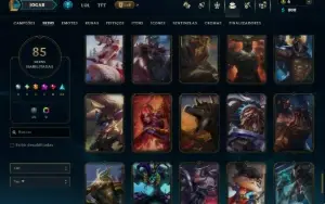 Unranked com 100 Champs e 85 Skins ( ADC / JG )