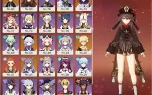 5⭐ Zhongli, Hutao, Raiden Shogun, Qiqi e Keqing - AR51