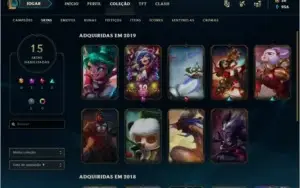 CONTA LOL LVL 62 44 CHAMP