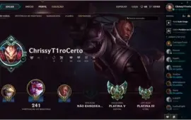 Conta de LOL Plat V solo / Plat III Flex 60 skins gold s4