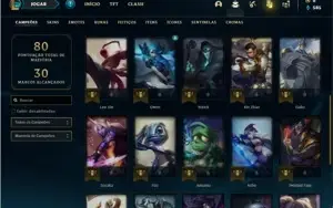 Conta prata 1 com 28 Champs e 8 Skins + 1 Fragmento