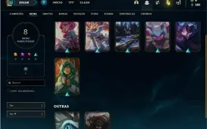 Conta prata 1 com 28 Champs e 8 Skins + 1 Fragmento