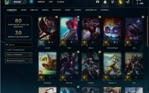 Conta prata 1 com 28 Champs e 8 Skins + 1 Fragmento