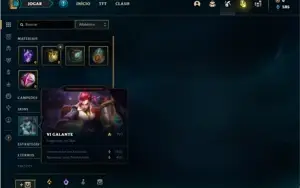 Conta prata 1 com 28 Champs e 8 Skins + 1 Fragmento