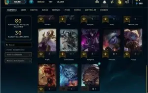 Conta prata 1 com 28 Champs e 8 Skins + 1 Fragmento