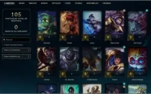 CONTA LEAGUE OF LEGENDS LVL 45 COM 10 SKINS