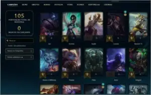 CONTA LEAGUE OF LEGENDS LVL 45 COM 10 SKINS