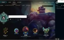 Conta League of Legends platina 1