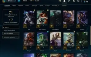 Conta ouro 4 com 29 Champs e 11 Skins + 1 Fragmento