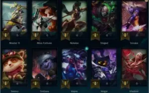 Conta League Of Legends Skin(Legado,Mítica,Lendária)