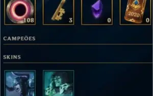 Conta League Of Legends Skin(Legado,Mítica,Lendária)