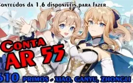 CONTA GENSHIN AR 55 COM XIAO, GANYU, ZHONGLI  E ++