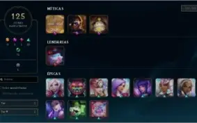 CONTA LEAGUE OF LEGENDS (145 SKINS)