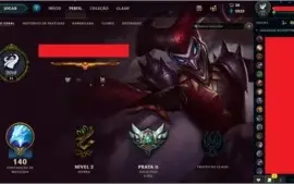 Vendo conta com borda gold prata II com 21 skins 69 campeões
