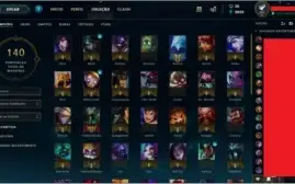 Vendo conta com borda gold prata II com 21 skins 69 campeões