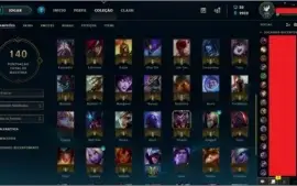 Vendo conta com borda gold prata II com 21 skins 69 campeões